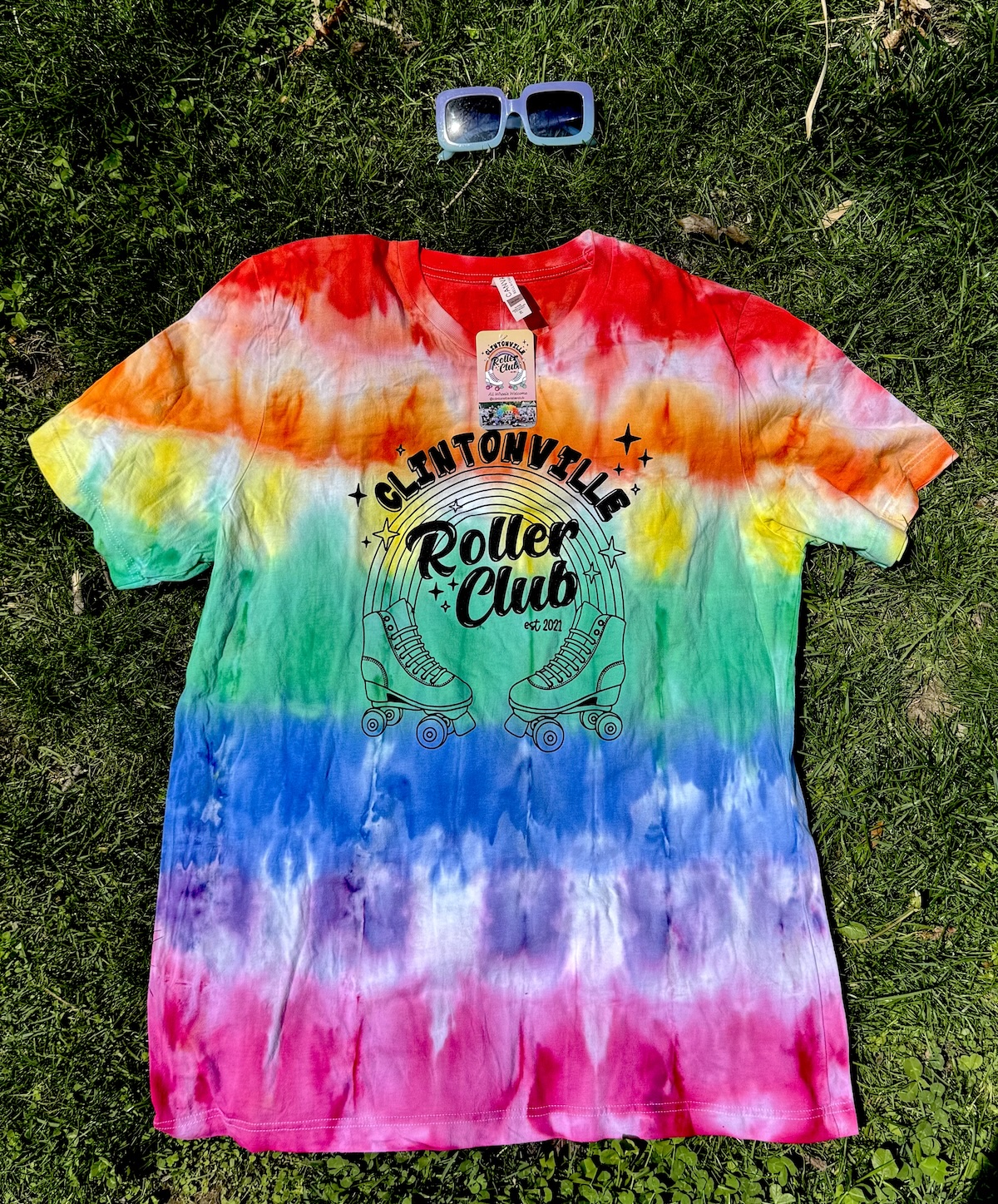 Rainbow Skates tie dye T-Shirt